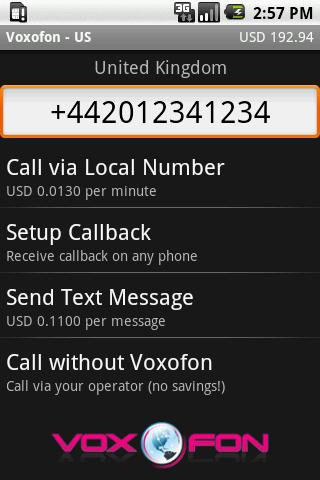 Voxofon Call Abroad