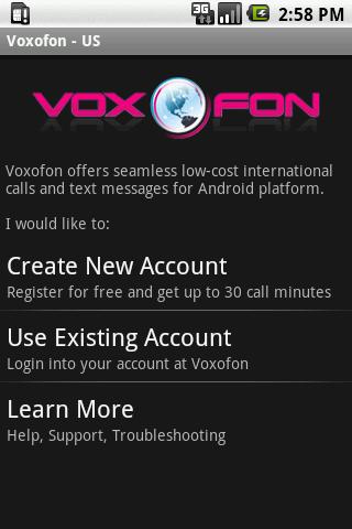 Voxofon Call Abroad Android Communication