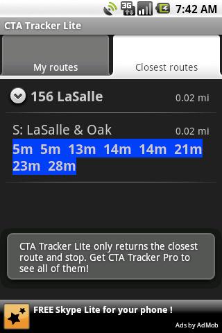 Chicago Transit Tracker Lite Android Travel & Local