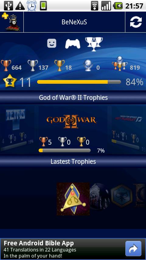 PS3 Trophies & PSN Friends Android Entertainment