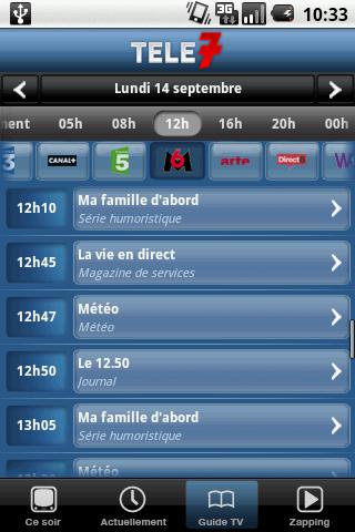 Télé7 programme TV Android Entertainment