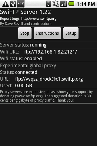 SwiFTP FTP Server