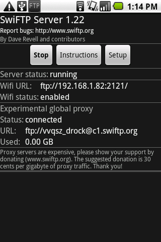 SwiFTP FTP Server Android Tools