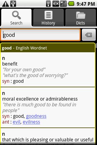 English Thesaurus Dictionary Android Reference