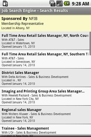Job Search Engine Android Productivity