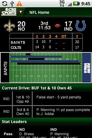 CBS Sports Pro Football Android Sports
