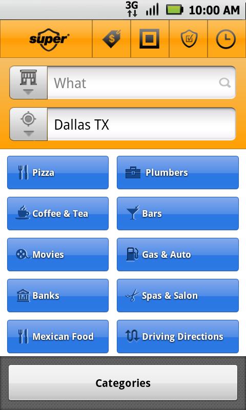 Superpages Android Travel & Local