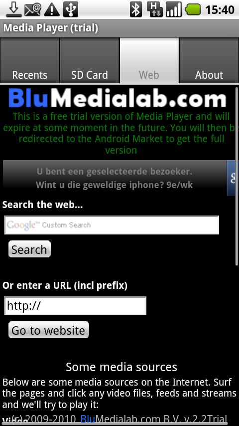 Media Player (trial) Android Multimedia