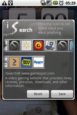 iSearch widget Android Business