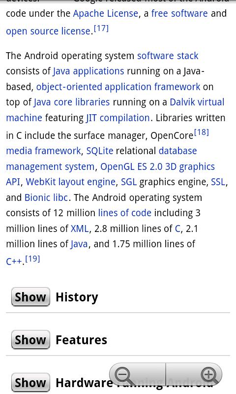 Wikidroid for Wikipedia Android Books & Reference