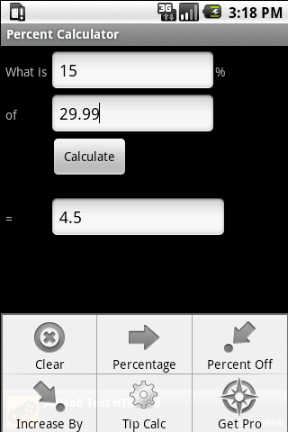 Percent Calculator Android Tools