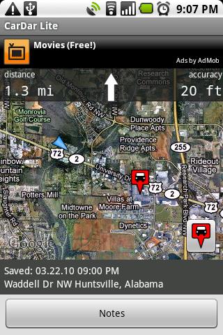 CarDar Lite Android Travel