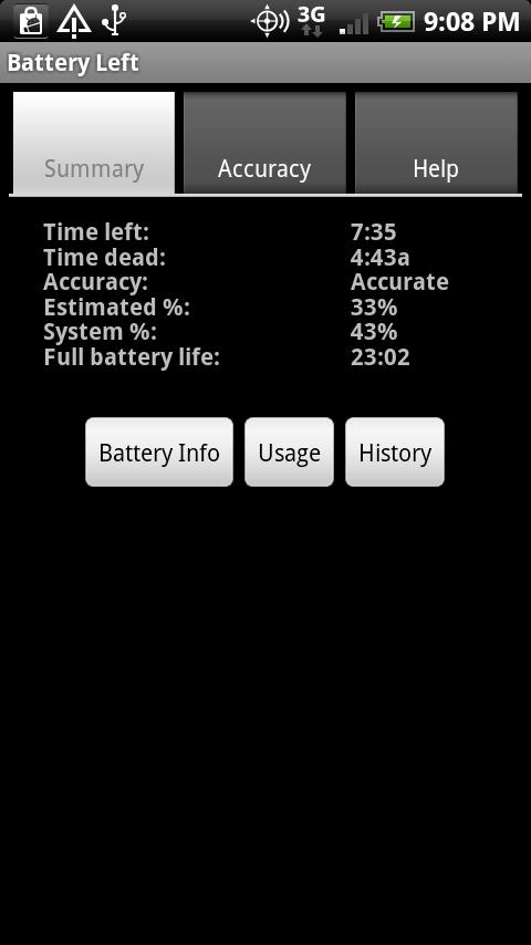 Battery Left Widget Android Tools