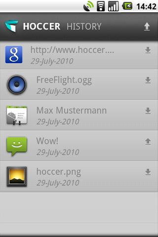 Hoccer: transfer data Android Productivity