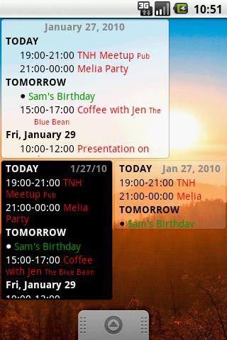 CalWidget Android Productivity