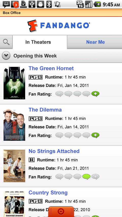 Fandango Movies Android Entertainment