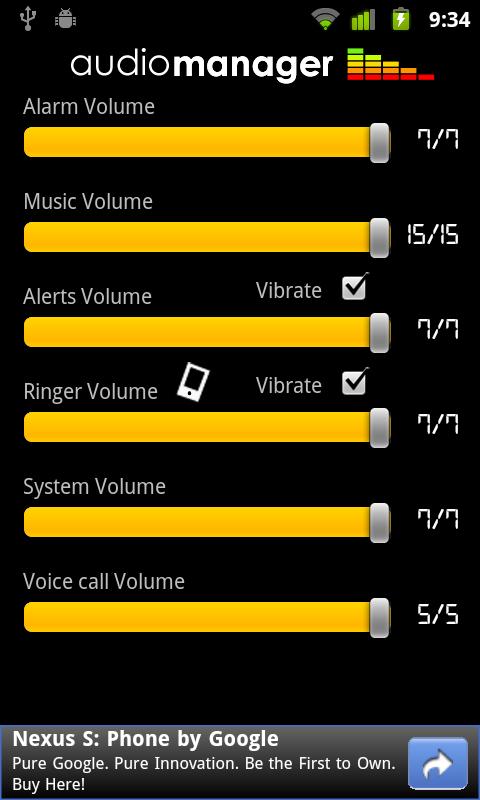 AudioManager Widget Android Media & Video