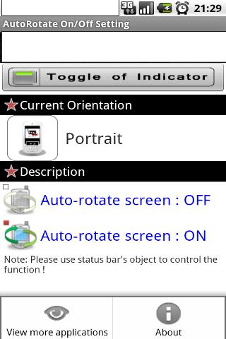 AutoRotate On/Off Toggle Android Tools