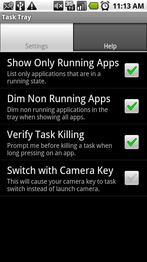 Task Tray – Beta 1 Android Tools