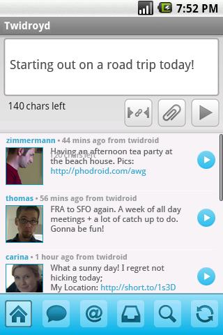 twidroid for twitter Android Social