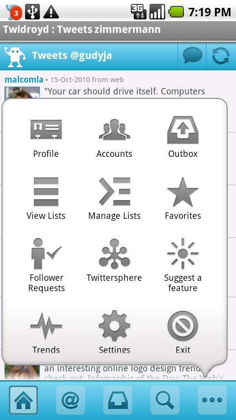 twidroid for twitter Android Social