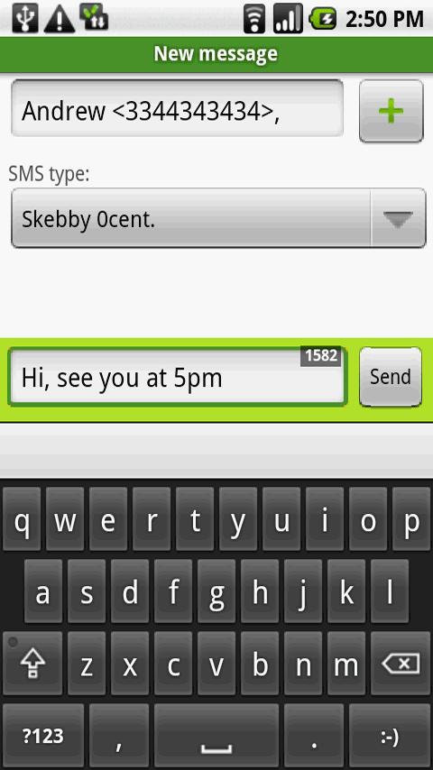 Skebby Free SMS Android Social