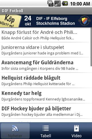 DIF Fotboll Android Sports