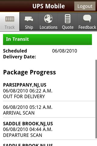UPS Mobile Android Productivity