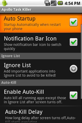 Apollo Task Killer Android Tools