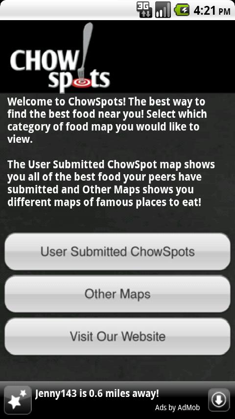 ChowSpots Android Travel & Local