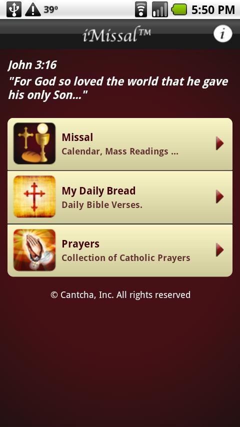 iMissal – Catholic (SALE!) Android Reference
