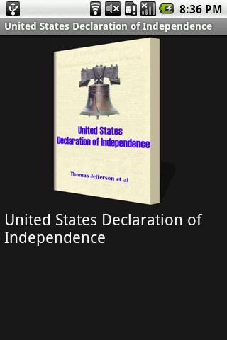 Declaration of Independence Android Reference