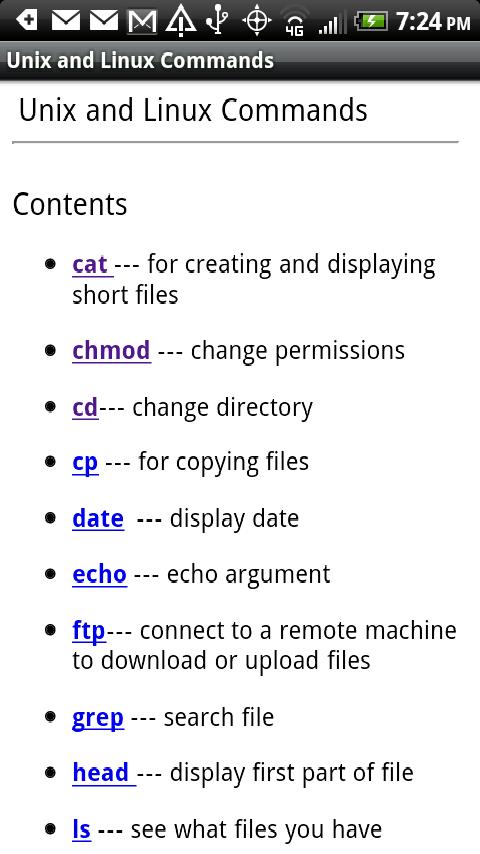 Unix & Linux Commands Android Reference