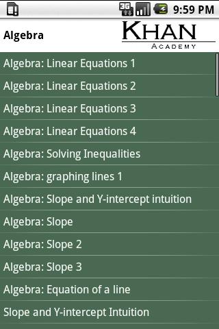 Khan Academy Android Reference