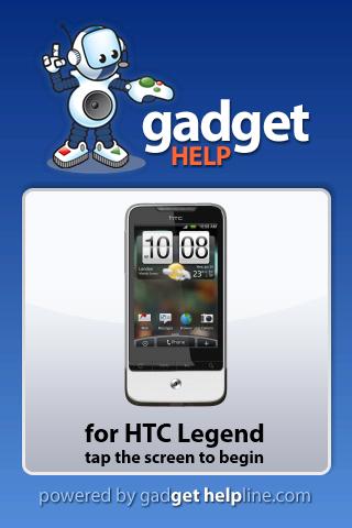 HTC Legend  Gadget Help