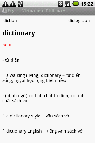 English-Vietnamese Dictionary Android Reference