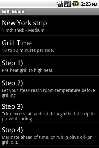 Grill Guide Android Reference