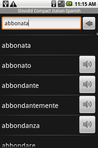 SlovoEd  Italian<->Spanish Android Reference