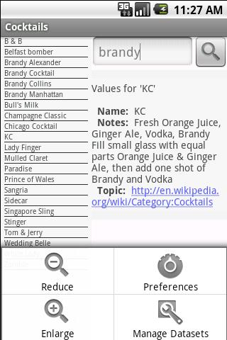 Cocktails Android Reference