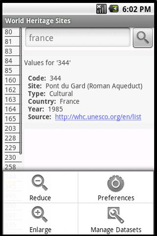 UNESCO Heritage Sites Android Reference