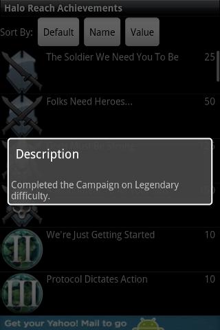 Halo Reach Achievements Android Reference