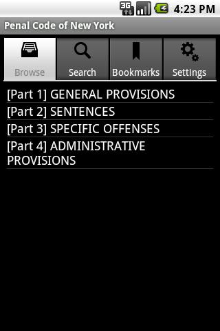 New York Penal Code Android Reference