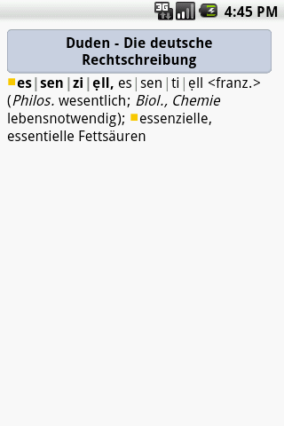 Duden – German spelling dict Android Reference