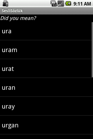 Sesli Sözlük Android Reference