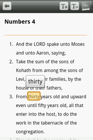 Bible with Dictionary Android Reference