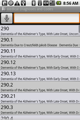 BKS Medical Diagnoses & Codes Android Reference