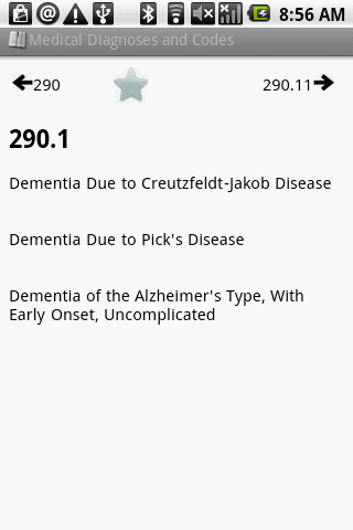 BKS Medical Diagnoses & Codes Android Reference