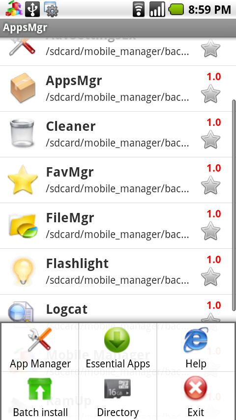 AppsMgr for Mobile Manager Android Productivity