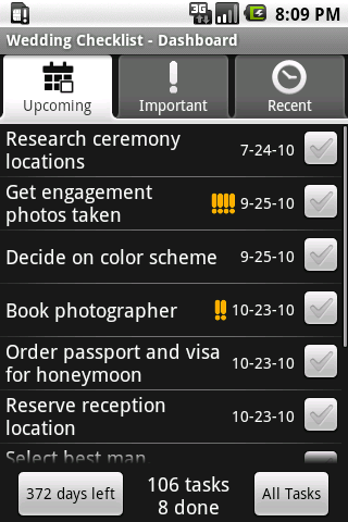 Wedding Checklist Android Productivity