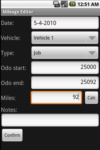 VR Mileage Tracker